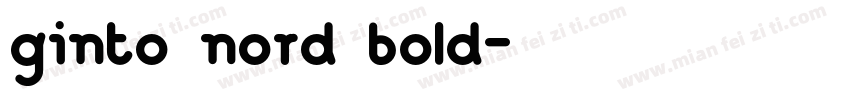 ginto nord bold字体转换